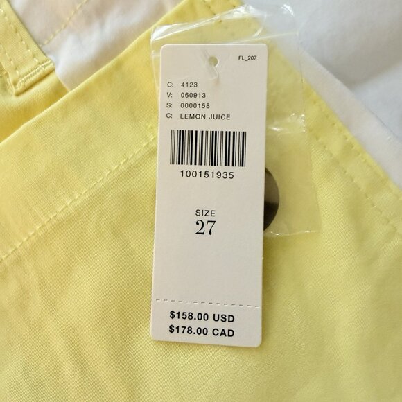 Anthropologie Colette Embroidered Crop Wide-Leg Pants Maeve Womens 27 Yellow NWT - Picture 9 of 11